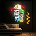 Load image into Gallery viewer, Skull & Dollar Dreams Neon Light Artwork
