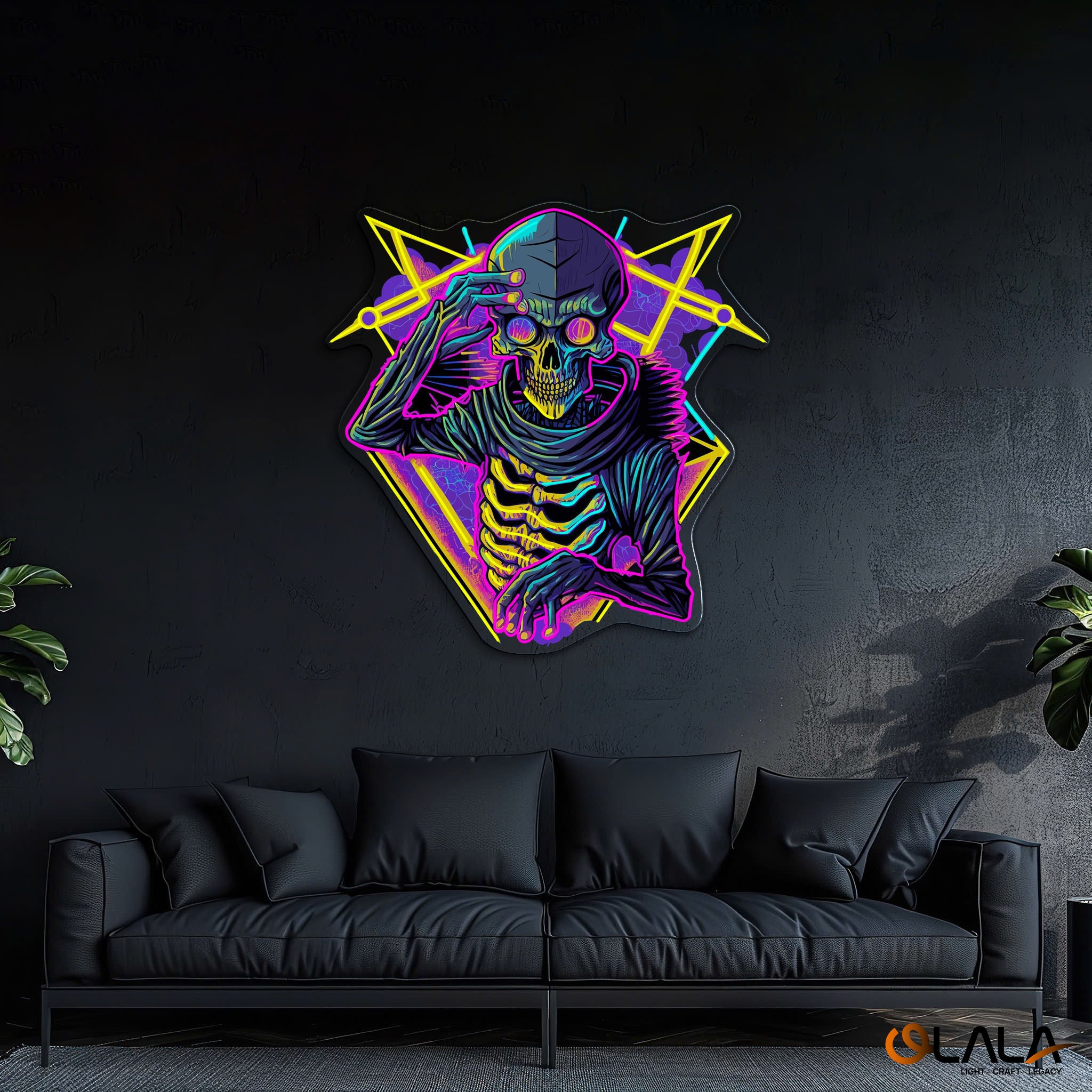 Skull & Sound The Producer’s Pulse Neon Light Artwork