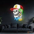 Load image into Gallery viewer, Skull & Dollar Dreams Neon Light Artwork
