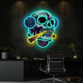 Load image into Gallery viewer, Galactic Skull Neon light Artwork
