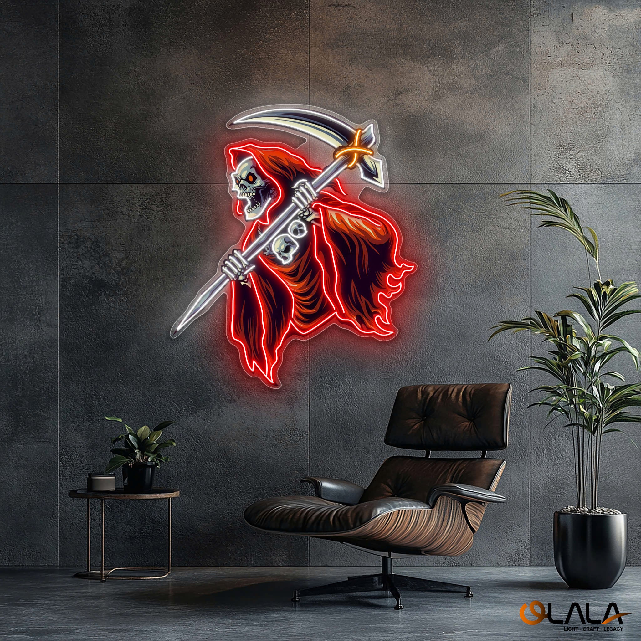 Skull of the Reaper Neon light Artwork