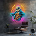 Load image into Gallery viewer, Skull Beats Neon Vibes from the Grave Neon Light Artwork
