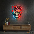 Load image into Gallery viewer, Vision of the Undead Neon Skull & Glasses Neon Light Artwork
